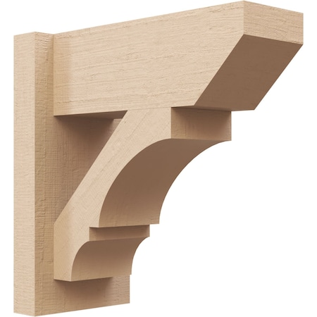 Ekena Millwork 5 1/2-in W x 12-in D x 12-in H Balboa Slat Rough Cedar Woodgrain TimberThane Outlooker, Primed Tan OUTUR055X12X12BOA24RCPR